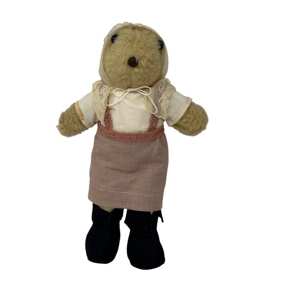 Raebhat Originals Faces of Time Prairie Dog Bear 13 inch Vintage Scotland Tweed - Picture 1 of 16